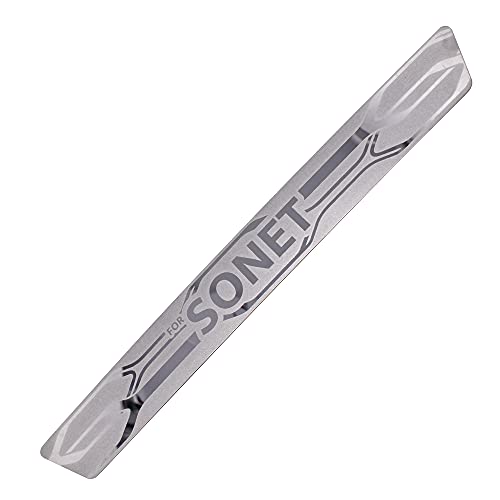 Galio GFX Car Door Sill Guard - Stainless Steel, Protects Painted Edges from Scuffs or Scratches Compatible with Sonet Set of 4Pcs (After-Market) Model - 2019 Onwards - Image 5