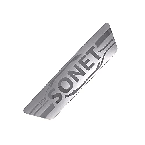 Galio GFX Car Door Sill Guard - Stainless Steel, Protects Painted Edges from Scuffs or Scratches Compatible with Sonet Set of 4Pcs (After-Market) Model - 2019 Onwards - Image 4