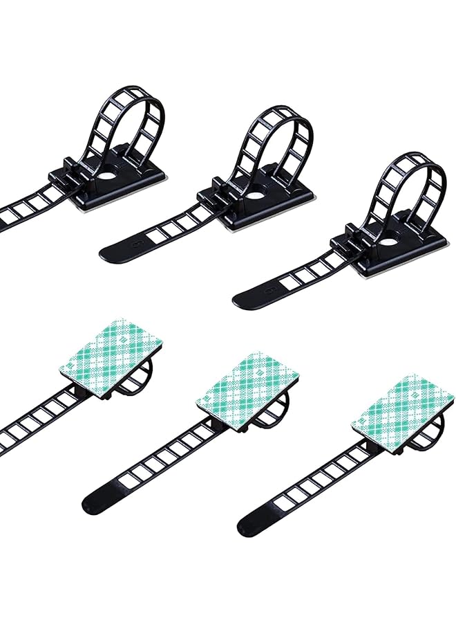 S-TOP 50Pcs Under Desk Cable Management, Wire Organizer, Cable Clips Adhesive for Appliances - Image 1