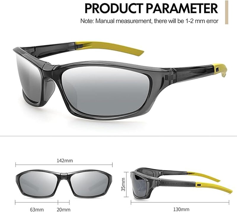 Joopin Sunglasses Sport Men Women UV Protection Lightweight TR90 Frame Rectangular Polarized Sunglass Running Cycling Driving Fishing - Image 5