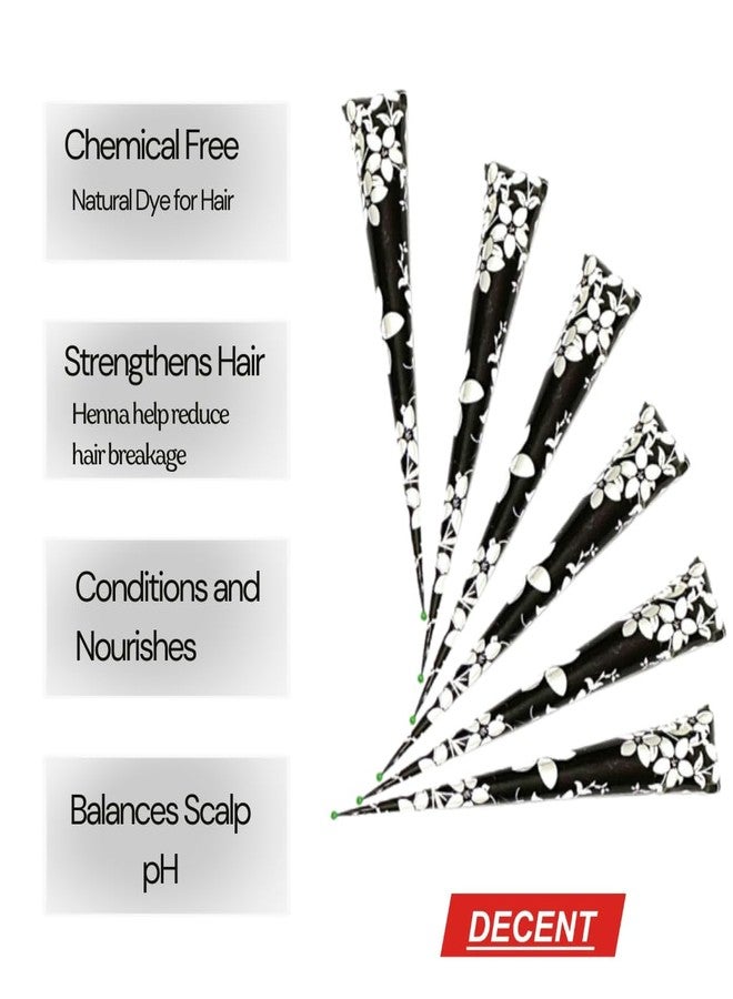 Decent hena 14 Pack 100% Natural Ready to Use Henna Hair Color and Dye Cones Reddish Brown Color - Image 5