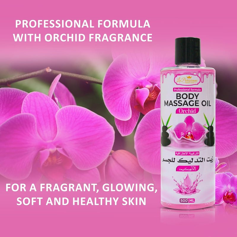 ECOLYTE+ La Parisienne Professional Body Massage Oil with Orchid - 500 ml - Image 3