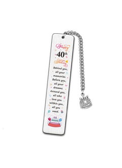 Stainless Steel Metal Bookmark Customizable Laser Engraving Birthday Gift Colorful Logo Design Bookmark Factory For Birthdays 40-year-old color bookmark