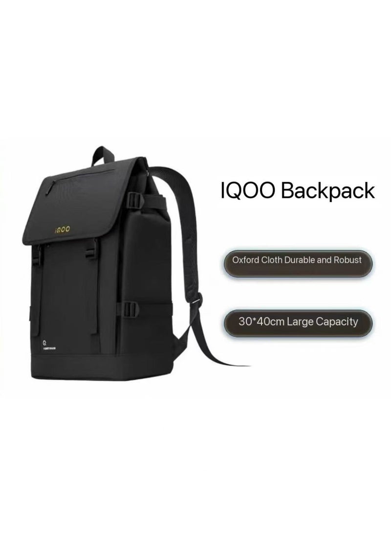 iQOO "Genuine Stock" iQOO Multi-functional Water-Resistant & Durable Business Casual Backpack  (Compatible with 13-inch & Smaller Laptops | 290D Twill Nylon Fabric) - Image 1