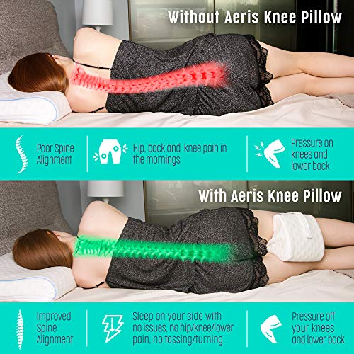 Aeris Soft Knee Pillow for Hip Alignment – 100% Memory Foam - Image 2
