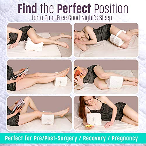 Aeris Soft Knee Pillow for Hip Alignment – 100% Memory Foam - Image 3