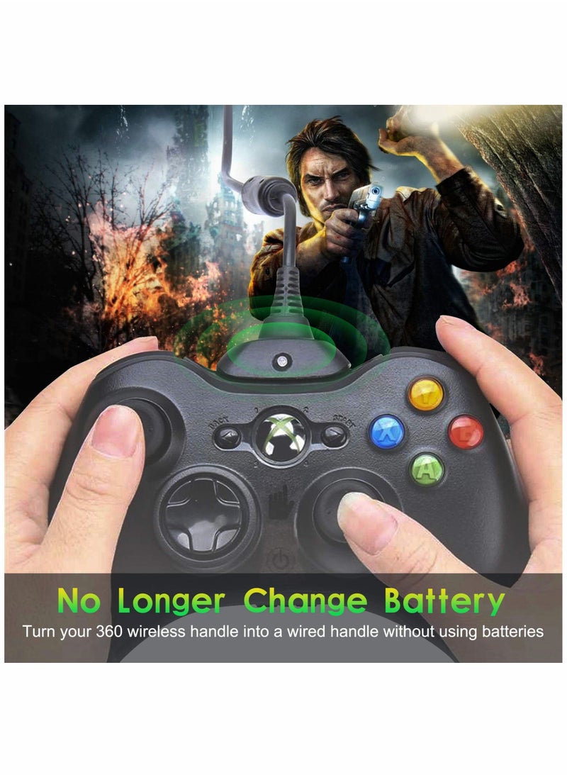 Wireless Charging 6Ft Charging Cable for Xbox 360 Wireless Controller USB Charging Cable Compatible Fit for Microsoft Xbox 360 Slim Wireless Game Controllers Wireless Handle Charging Cable (2Pack)