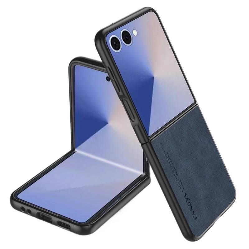 غطاء واقي بTPU + PC باللون أزرق داكن مغناطيسي بوظيفة حامل من مادة TPU لـ Samsung Galaxy Z Flip 7 مع حامل قائم ومغناطيس قوي مع مقاوم للصدمات مع حماية من السقوط للمكتب المنزلي - Image 1