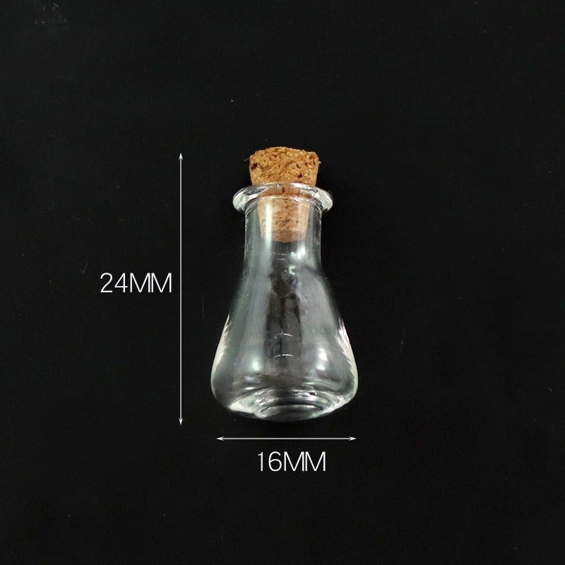 زجاجة صغيرة على شكل DIY زجاجة زجاجية مصغرة زجاجة درفت زجاجة أمنيات زجاجة عطر قلادة هاتف محمول ملحقات قلادة - Image 1