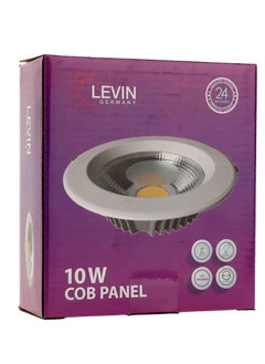 Levin Germany Levin Chip on Board LED High Quality Downlight, 10W-4000k, IP20, 1600 LM, 220-240V, Flicker Free, Warm White.  - Image 1