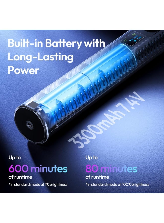 ULANZI B15RGB Magnetic RGB Light Wand - Handheld LED Video Light Stick with Diffuser, 3300mAh 1800-9000K 20 Effect Dimmable Camera Tube Light for Video Recording Studio Photography TikTok YouTube Vlog - Image 5