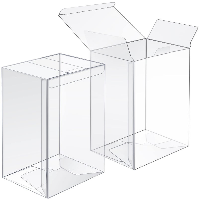 CreGear 6 Pack Protectors Case Apply for Funko- 4" Inch-Pop Vinyl Figures, 0.38mm Crystal Clear Plastic Protector Cases, Heavy Duty Display Box with Protective Film & Locking Tab - Image 1
