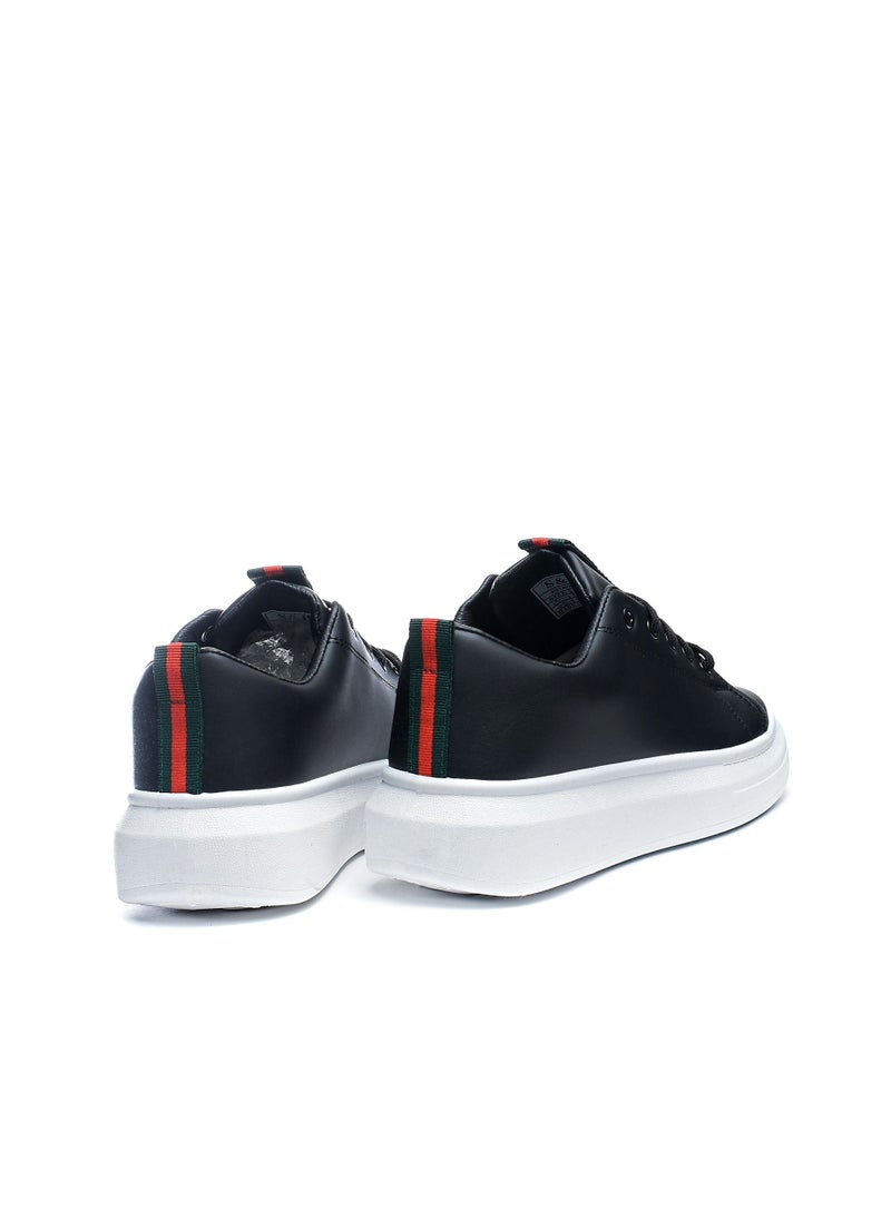 Desert - Basic Flat Sneaker Faux leather For Men Black - Image 1