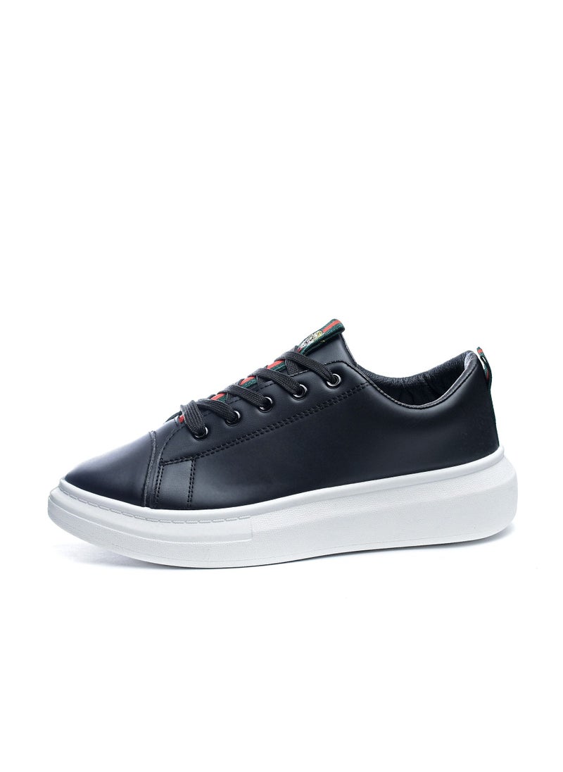 Desert - Basic Flat Sneaker Faux leather For Men Black - Image 1