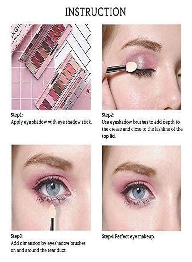 pop colours Dual-Side Eyeshadow Applicators | Ultra-Soft Sponge Tips | Skin-Friendly Makeup Tools | Applicator Eye Makeup Applicators | Pack of 10 - Image 5
