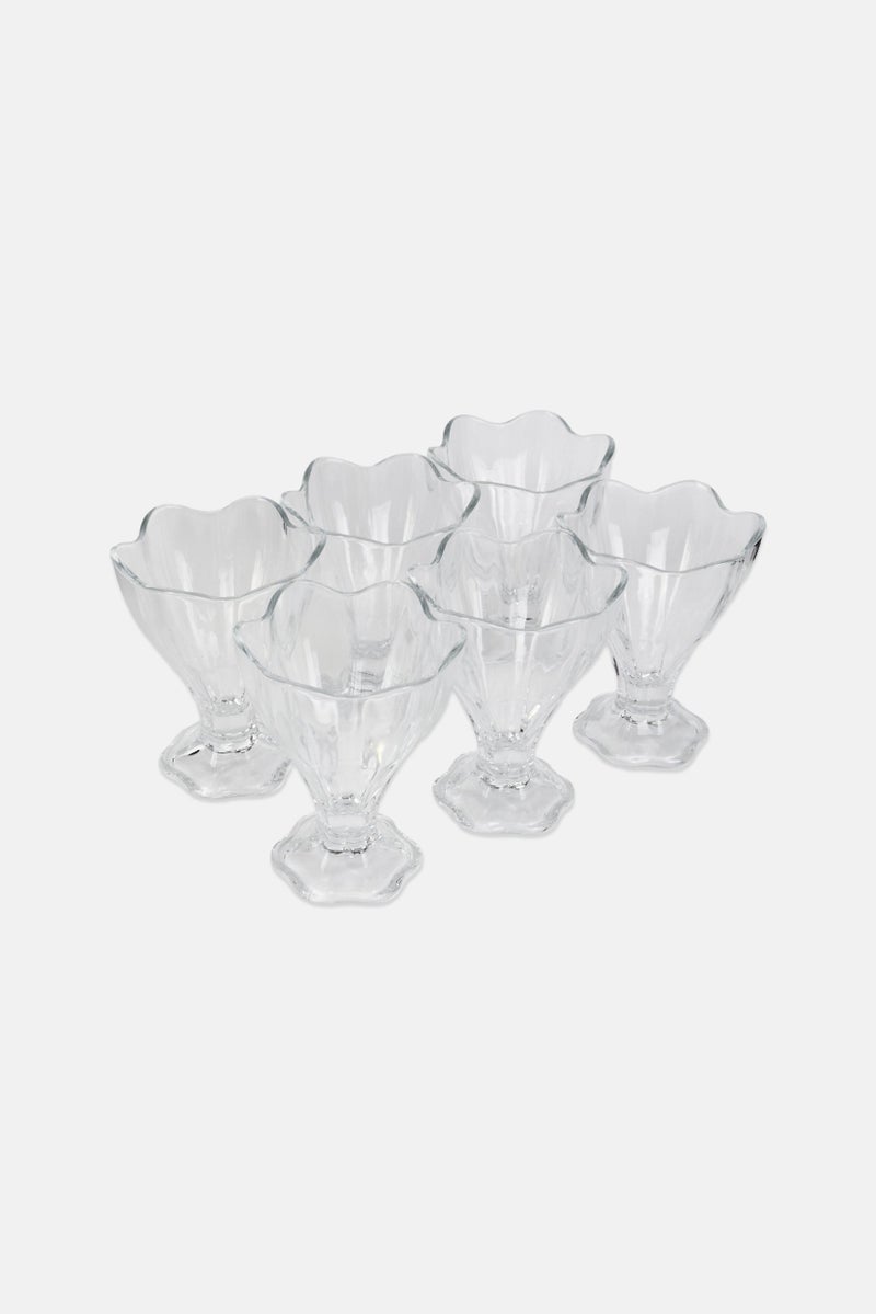 LAV Lily Glass Ice Cream Bowls 250ml, Transparent - Image 3