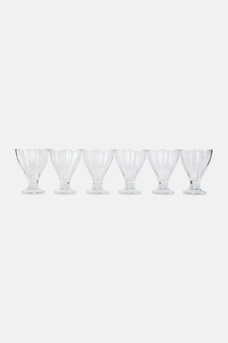 LAV Lily Glass Ice Cream Bowls 250ml, Transparent - Image 2