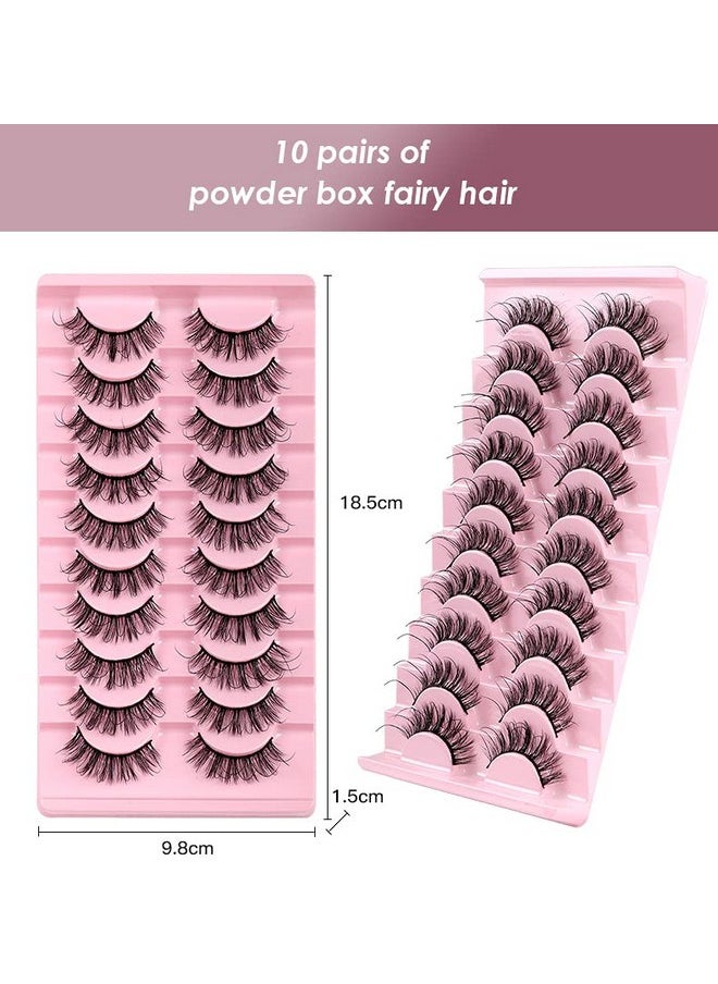 HBZGTLAD - New 10Pairs Mink Eyelashes 100% Handmade 3D Mink Lashes Full Strip Lashes Soft False Eyelashes Makeup Lashes (Xz07) - Image 1