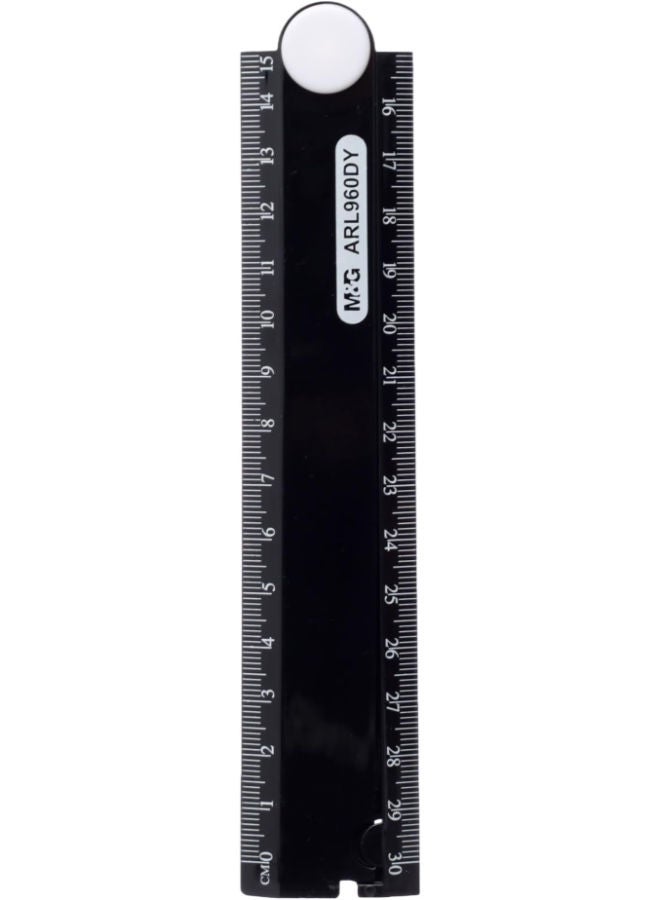 M&G Plastic Ruler, Dual-Scale Precise Measurements, 30/15 cm, assorted color - Image 1