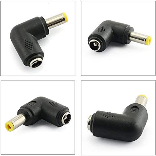 Longdex 4pcs 90 Degree 5.52.1 Mm Male Jack to 5.52.5MM Female Plug Right Angle L Shaped DC Power Connector Adapter for Laptop - Image 4