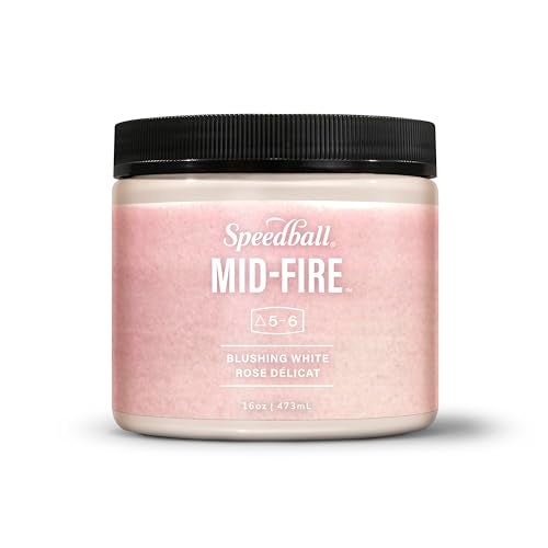 Speedball زجاجة سبيدبول متوسطة الحرق، أبيض متورد، 16 أونصة للفخار والسيراميك - Image 1