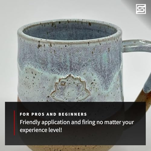 Speedball زجاجة سبيدبول متوسطة الحرق، أبيض متورد، 16 أونصة للفخار والسيراميك - Image 5