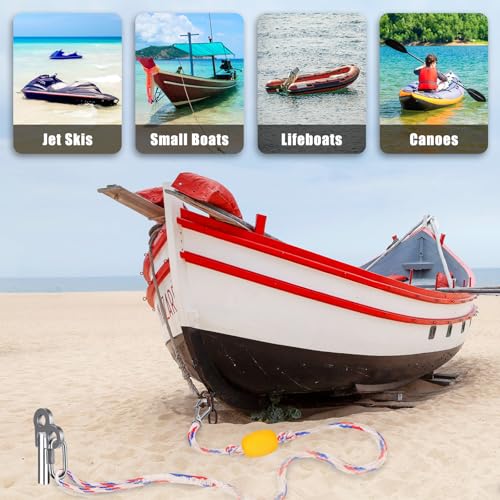 Insaga 36 Sand Anchor for Boat with 32ft Rope 304 Stainless Steel Boat Sand Anchor with Crossbar Fully Welded Screw in Boat Anchor for Kayak Jet Ski Pontoon Shallow Water Beach and Sandbar Use - Image 3