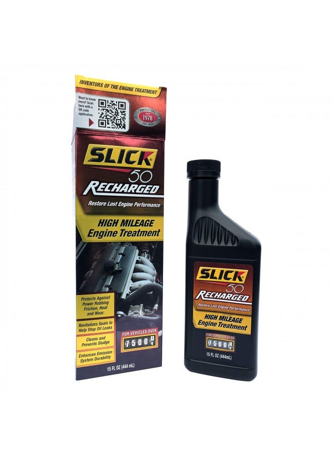 SLICK 50 - Slick 50 750002 Recharged High Mileage Engine Treatment, 15-Ounce - Image 1