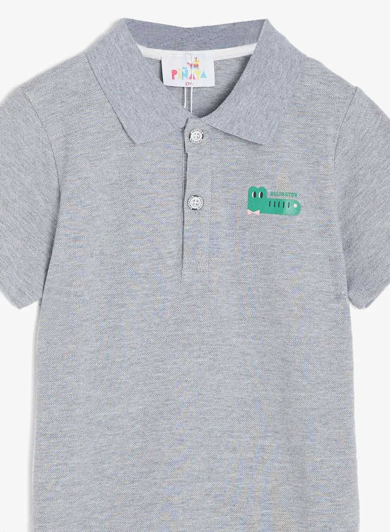 Pinata  Cute Friend Print Cotton Polo Tshirt for Men | Best Price UAE