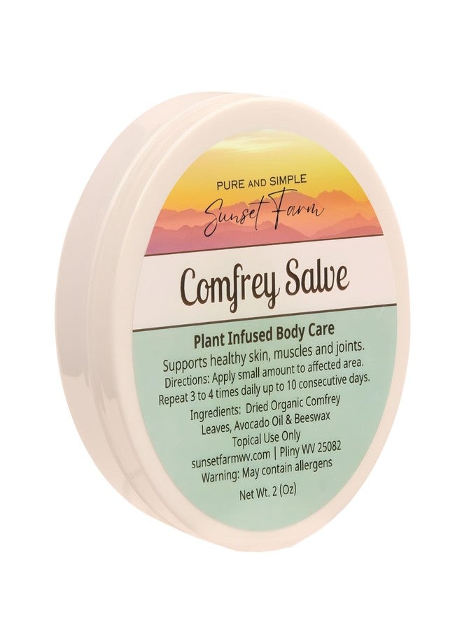 Comfrey Salve | Organic, Non-GMO, Small-Batch Herbal Balm | Family Made in WV | 2 oz Jar - Image 2
