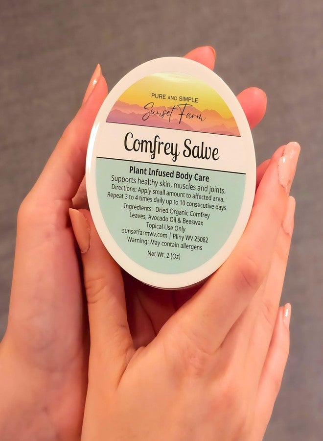 Comfrey Salve | Organic, Non-GMO, Small-Batch Herbal Balm | Family Made in WV | 2 oz Jar - Image 3