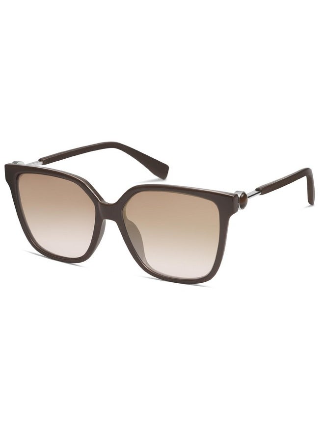 Sojos Fashion Square Sunglasses For Women Trendy Uv Protection Lens Womens Sunnies Sunglasses Sj2196, Dark Brown Frame/Light Brown Grading Lens  - Image 1