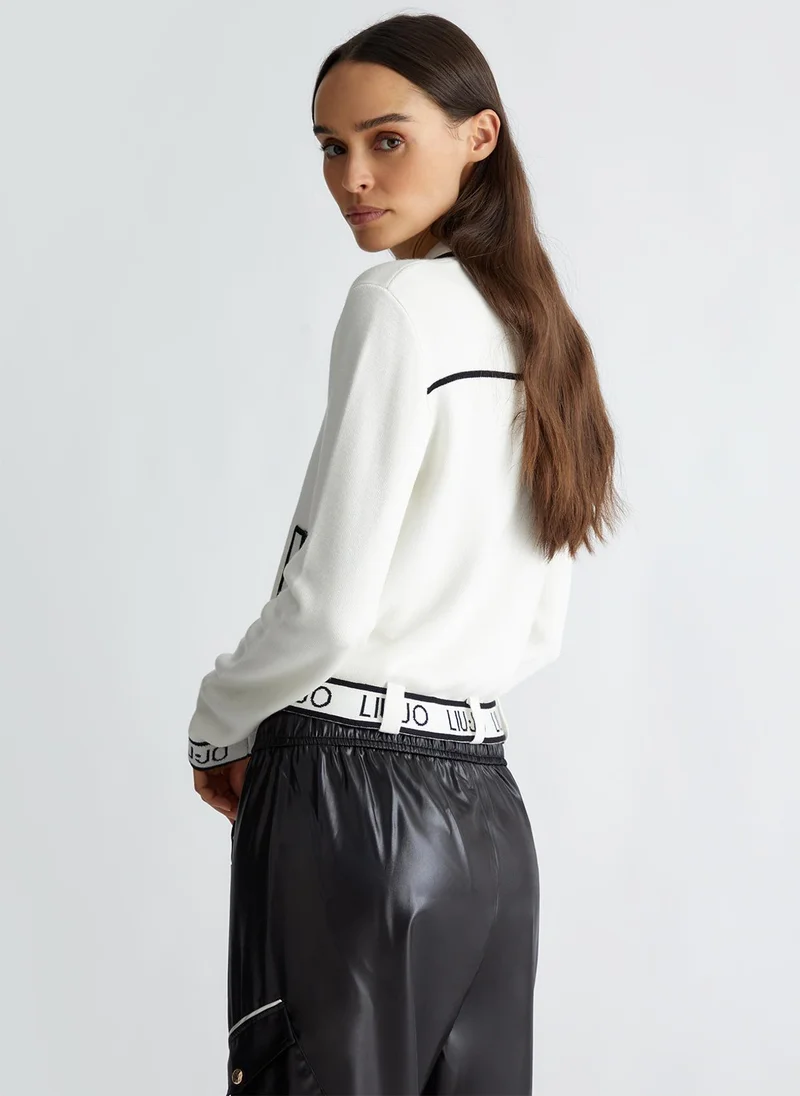 ليو جو جاكيت محبوك بحزام