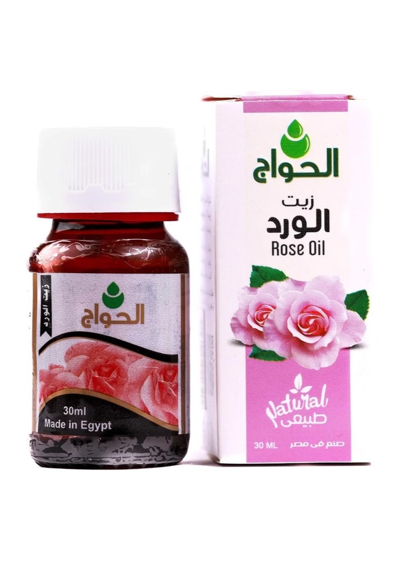 الحواج زيت الورد الطبيعي المعصور علي البارد 30مل. - Image 1