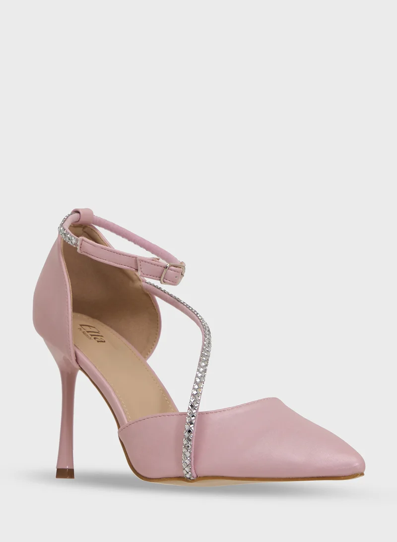 ELLA Diamante Heeled Pump