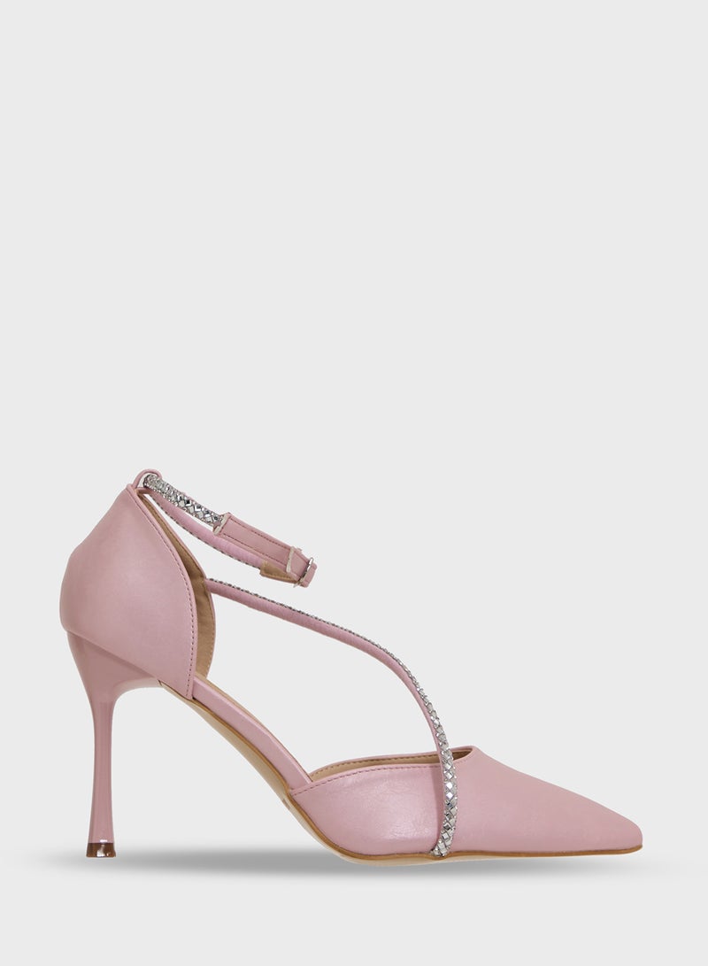 ELLA Diamante Heeled Pump - Image 1