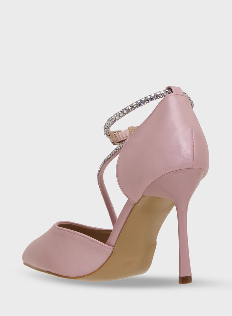 ELLA Diamante Heeled Pump - Image 3