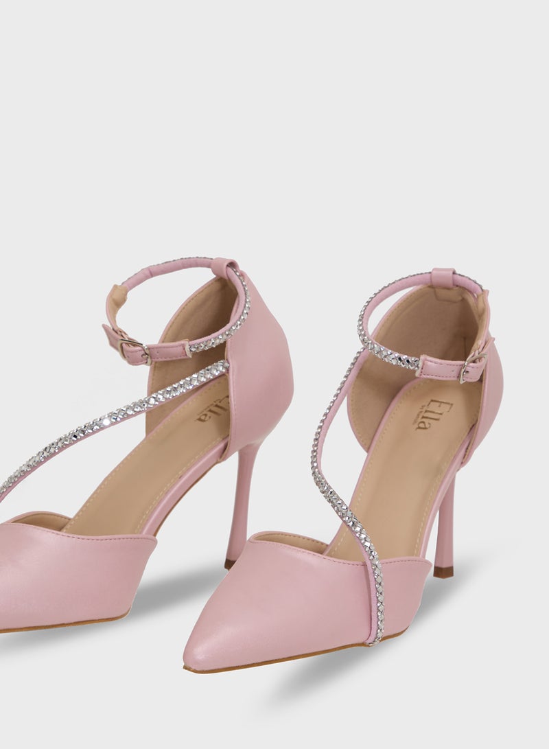 ELLA Diamante Heeled Pump - Image 4