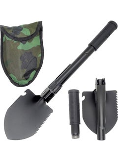 Scrolls Multifunctional Folding Shovel, Camping Snow Shovel Car Digging Shovel with Compass Storage Bag for Survival, Camping, Trekking, Gardening, Car Emergency (41cm)  - Image 1