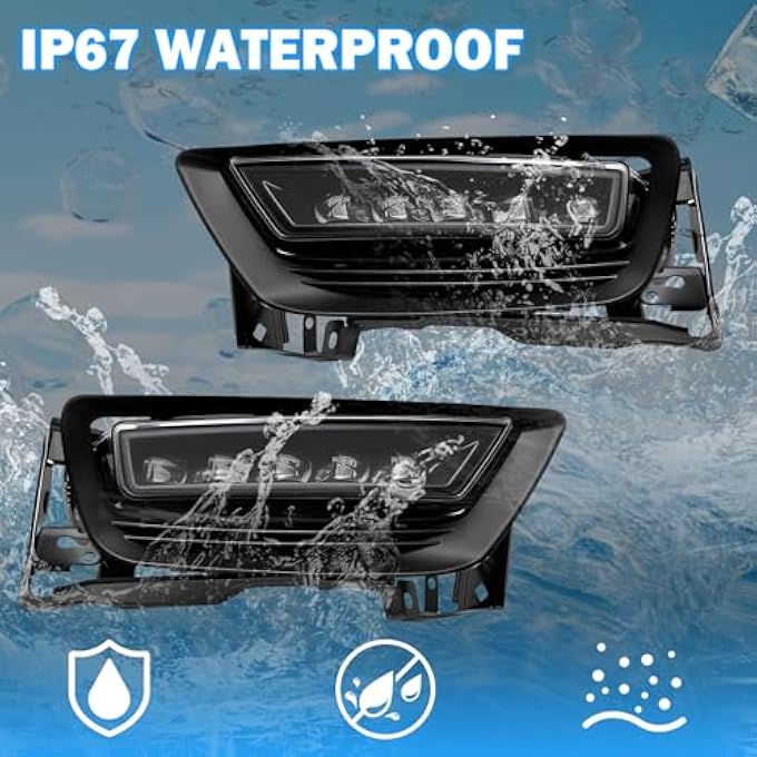 بوكسلايت مصابيح ضباب LED مناسبة لسيارة هوندا أكورد سيدان موديلات 2013 و2014 و2015 غير متوافقة مع نظام هايبرد مع تسخير التبديل وعدسة شفافة - Image 4