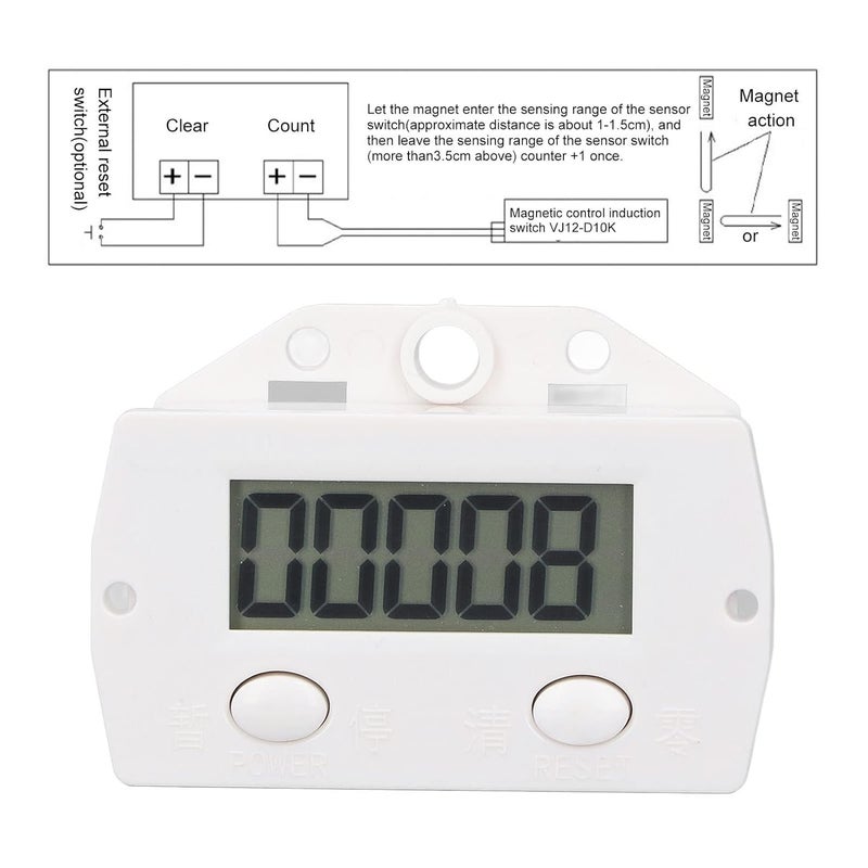 Counter Counter 5 Digit Electric Counting Sensor Tools Magnetic Induction for Assembly Line Electronic Magnetic - Image 3