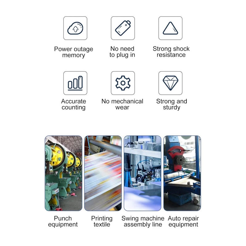 Counter Counter 5 Digit Electric Counting Sensor Tools Magnetic Induction for Assembly Line Electronic Magnetic - Image 2