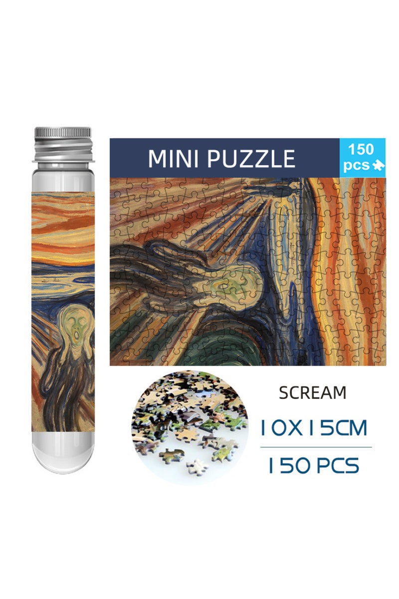 erorex THE SCREAM Adult Mini Test Tube Puzzle the screamJigsaw Famous Painting Funny and Educational Game H