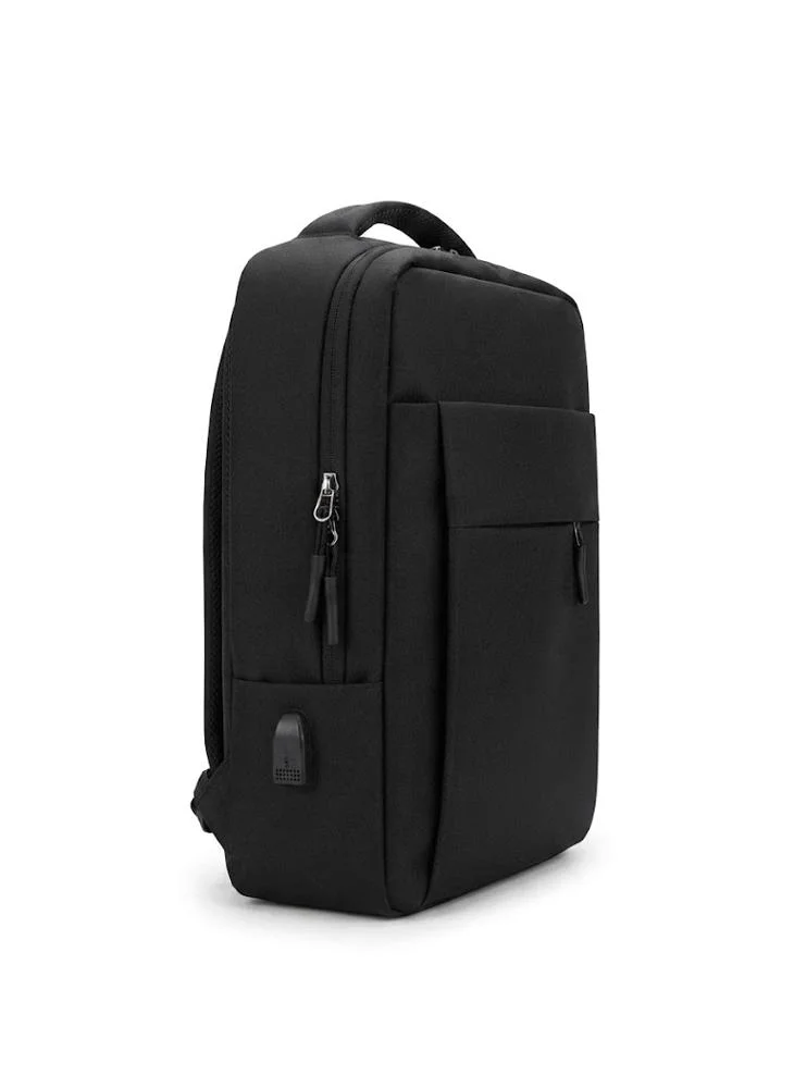 Viny Black Viny Men's Laptop Backpack – Everyday Bag with Multiple Front Pockets – Fits 13-inch Laptop – College, Office & Travel – Light Grey, Dark Grey, Blue, Black for Men | Best Price UAE