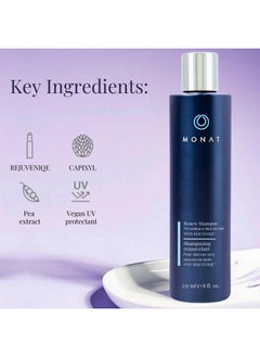 monat MONAT Renew™ Shampoo Infused with Rejuveniqe® - Moisturizing Shampoo w/Omega Fatty Acids for Medium to Thick Hair. Shine-enhancing, Ultra-hydrating Lather for Dry Hair - Net Wt. 237 ml / 8.0 fl. oz.  - Image 4