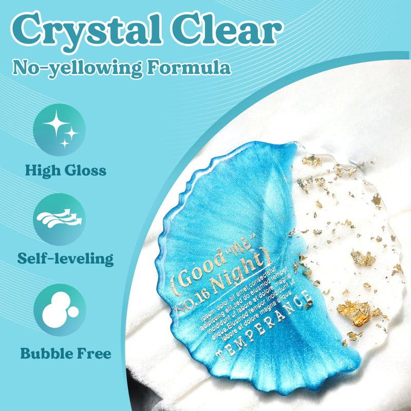 LET'S RESIN Fast Cure Epoxy Resin,Demold in 4 Hours,72OZ Upgrade Quick Drying & Crystal Clear Resin,Bubble Free Epoxy Kit for Craft,Art, Craft Supplies with Dye, Cup,Stir Stick - Image 3