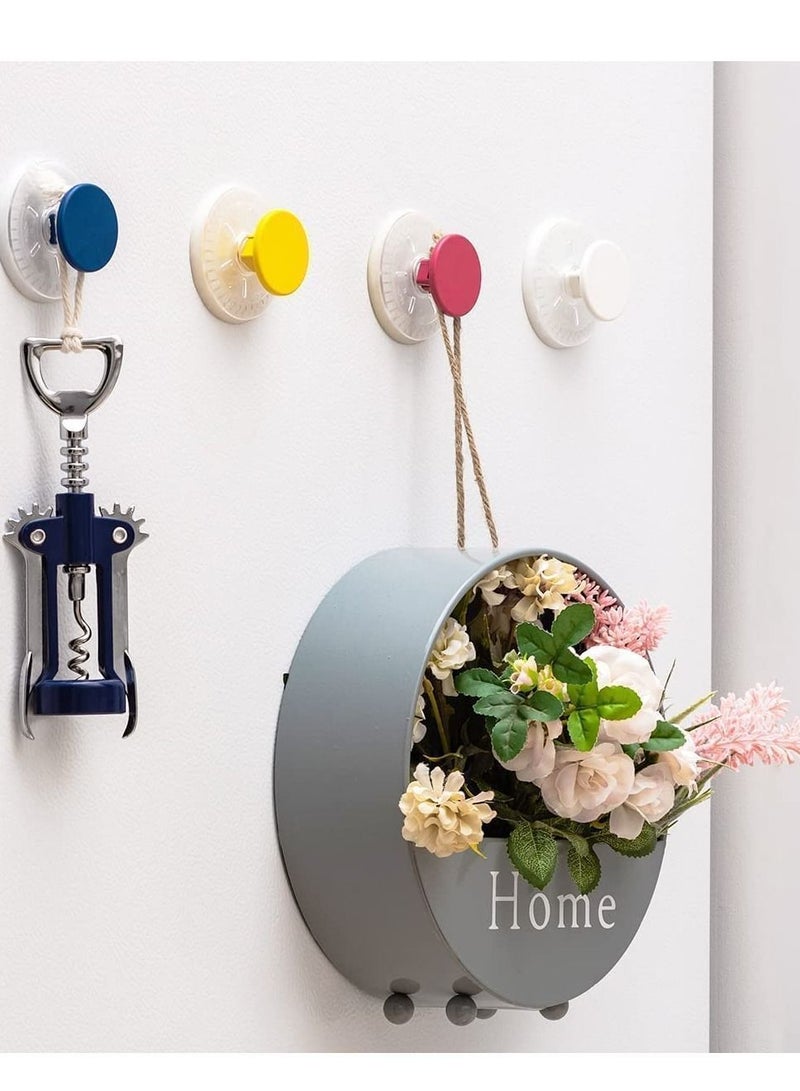 SYOSI Shower Suction Cup Hooks Heavy Duty Hanger Removable Small Cups with Towel Wreath Loofah Hook for Bathroom Wall Glass Door Window 6 Packs - Image 4