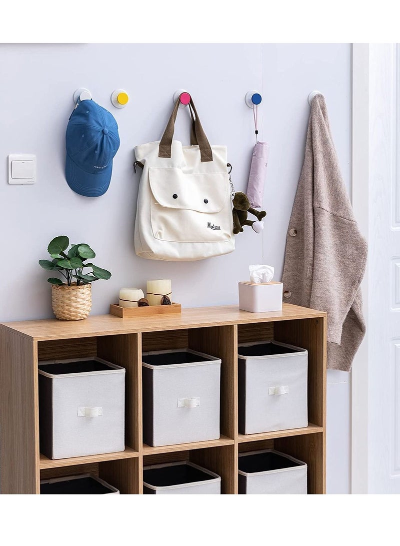 SYOSI Shower Suction Cup Hooks Heavy Duty Hanger Removable Small Cups with Towel Wreath Loofah Hook for Bathroom Wall Glass Door Window 6 Packs - Image 2