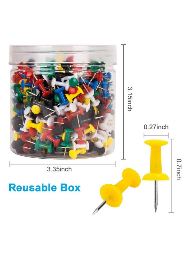 BetyBedy 400Pcs Push Pins, Thumb Tacks for Bulletin Board, Stick Pins Thumb Tacks for Cork Board Wall Hangings, Office Tacks Color Pins for Desk Decor Organization (Assorted Colors) - Image 5