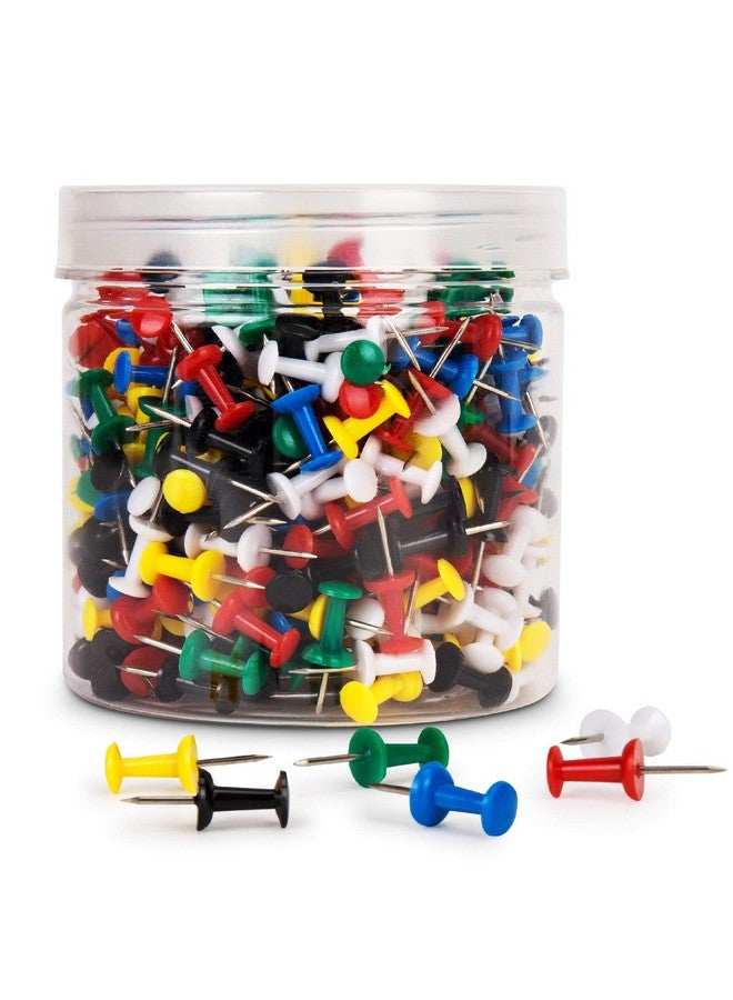 BetyBedy 400Pcs Push Pins, Thumb Tacks for Bulletin Board, Stick Pins Thumb Tacks for Cork Board Wall Hangings, Office Tacks Color Pins for Desk Decor Organization (Assorted Colors) - Image 1